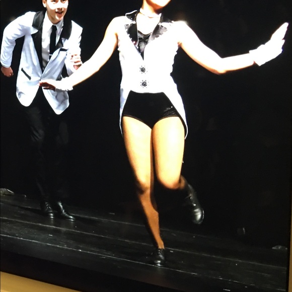 Tuxedo leotard dance costume Clearance